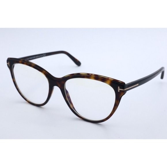 Authentic Tom Ford TF 5618-B 052 Cat Eye Havana Eyeglasses Clear Lenses 54mm